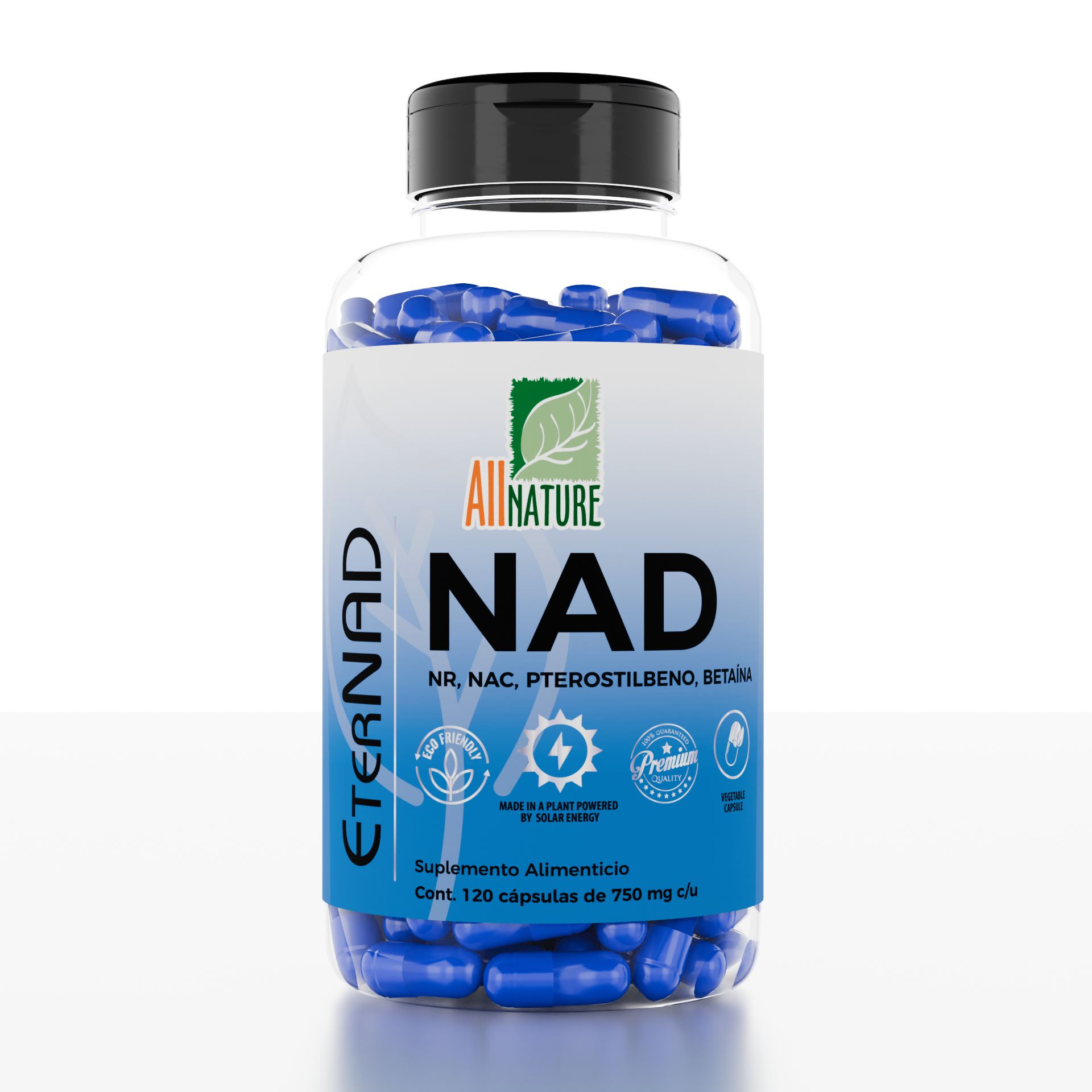 All Nature EterNAD | NAD, NAC, NR, Pterostilbeno y Betaína