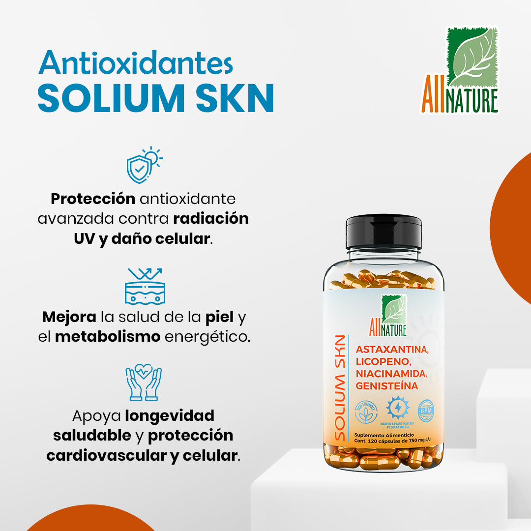 All Nature Solium SKN 120 cápsulas de 750 mg c/u
