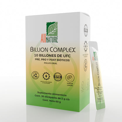 All Nature | Billion Complex Pre, Pro y Post Bióticos | 10 Billones de UFC