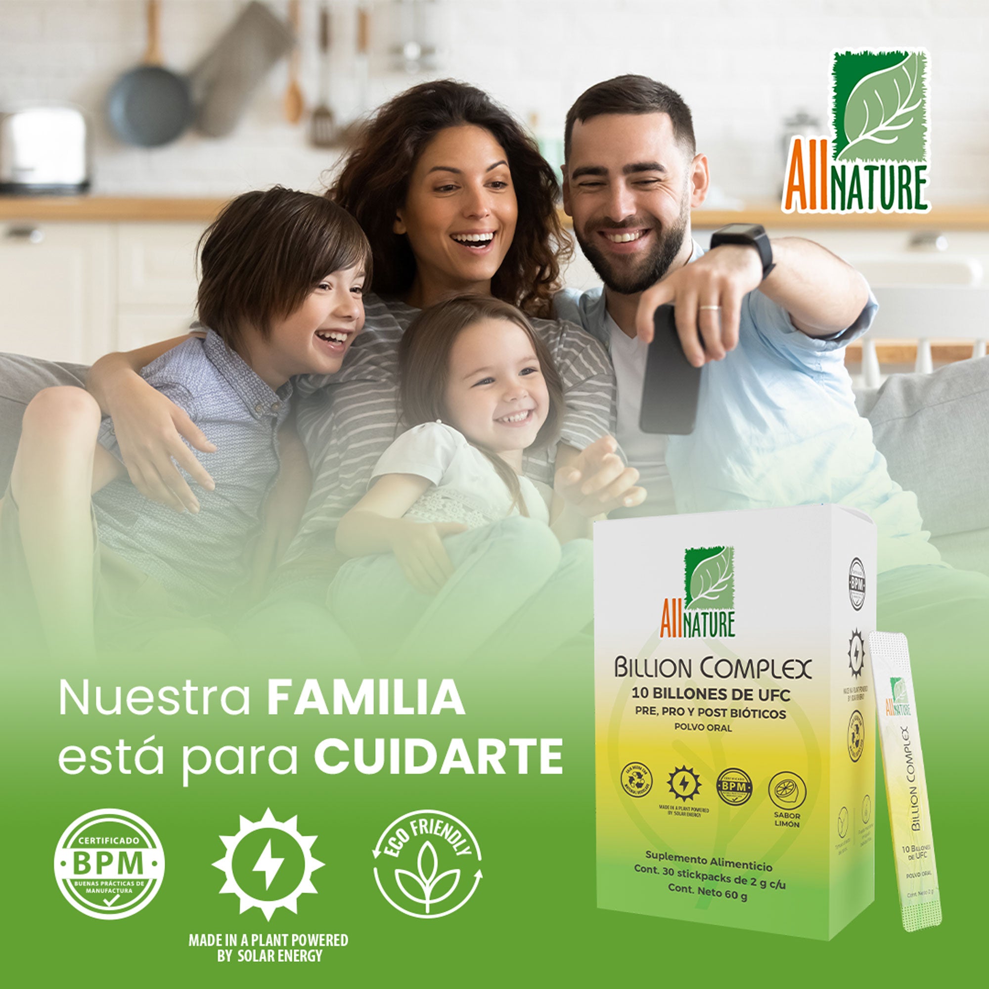 All Nature | Billion Complex Pre, Pro y Post Bióticos | 10 Billones de UFC