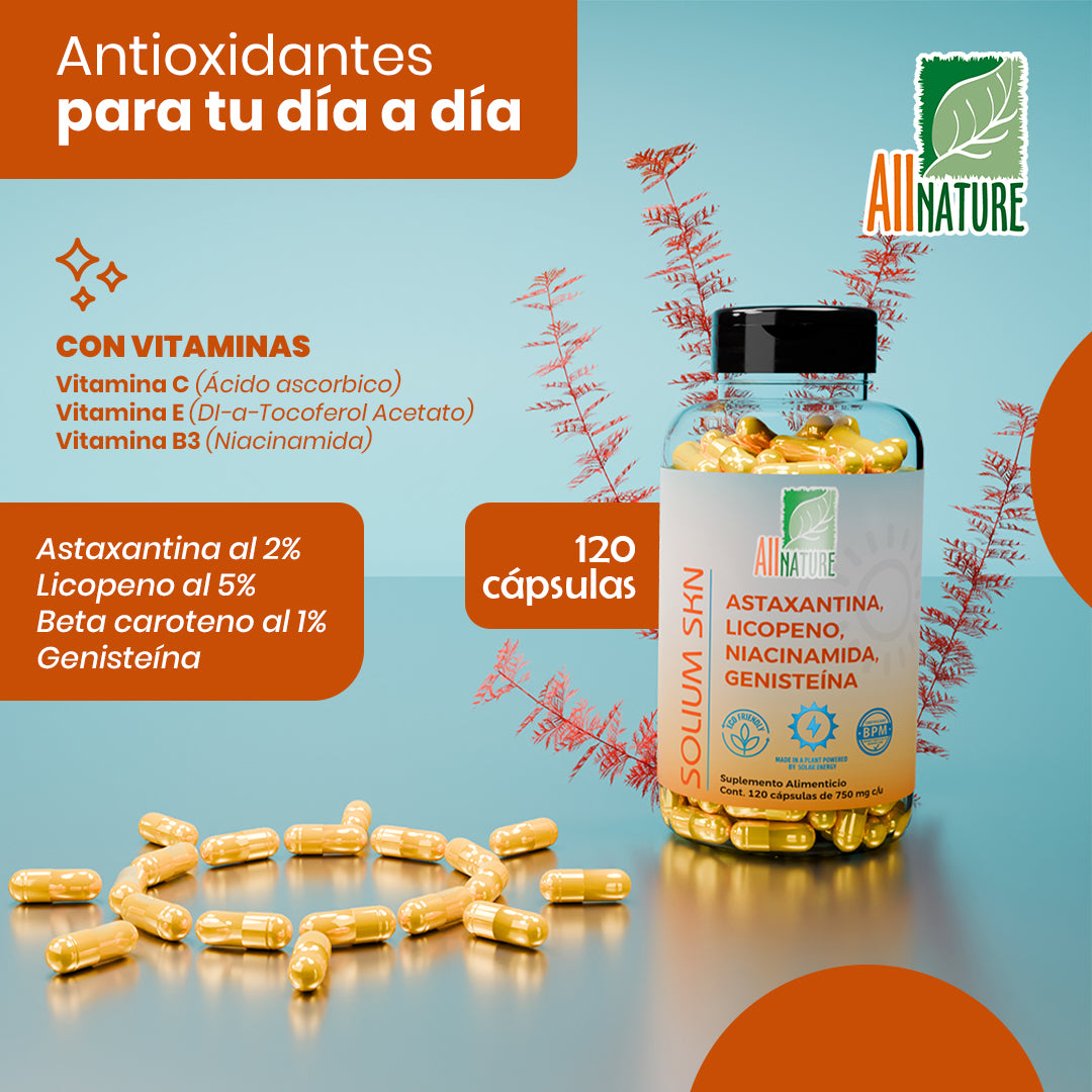 All Nature Solium SKN 120 cápsulas de 750 mg c/u